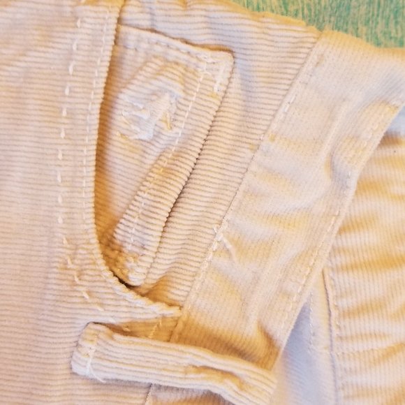 Abercrombie Cream Corduroy Jeans Stretch 12S Bell - Picture 6 of 14
